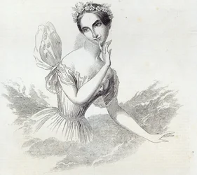 Mlle Lucile Grahn, de The Illustrated London News, 8 mars 1845